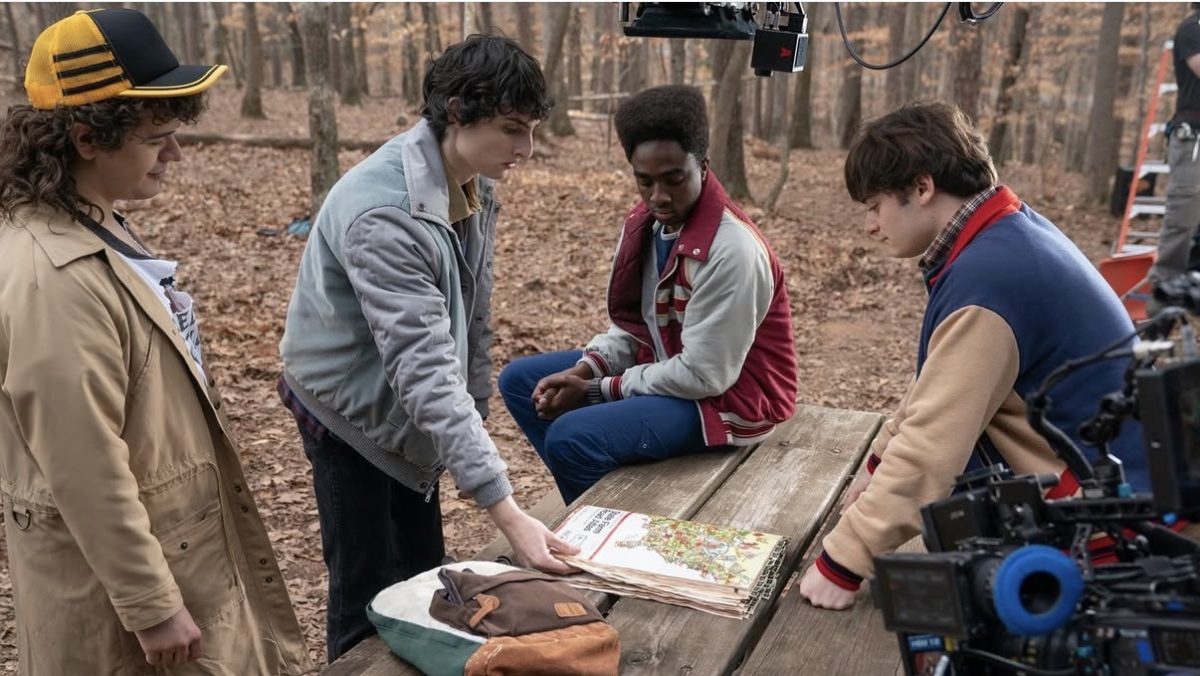Behind the scenes with the cast of Stranger Things.