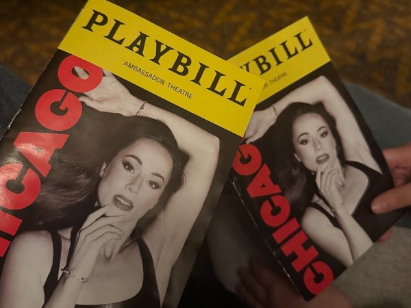Playbill of “Chicago” featuring Whitney Levitt as Roxy on the cover.