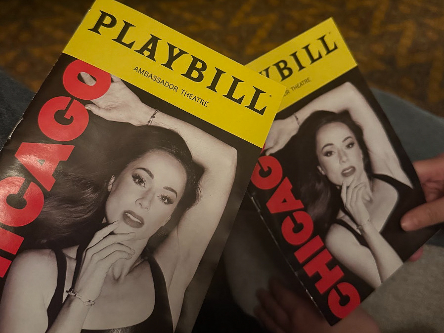 Playbill of “Chicago” featuring Whitney Levitt as Roxy on the cover.