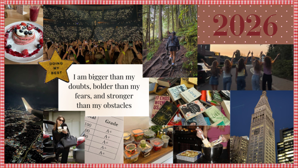 McCall's example of one of her vision boards for 2026.