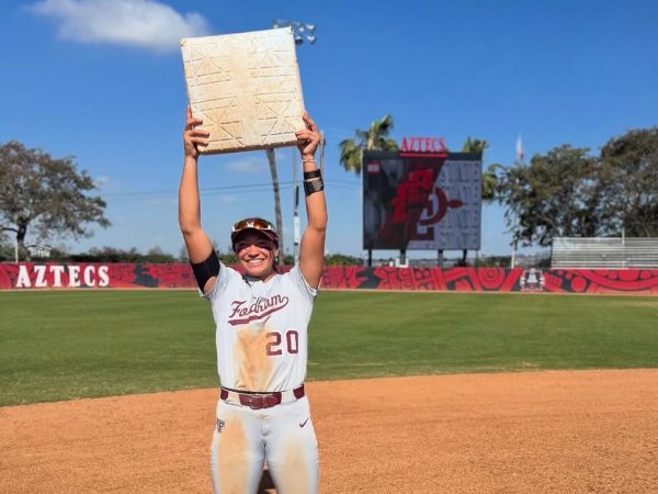 Senior Neleh Nogay set the all-time Fordham steals record against Oregon State University.