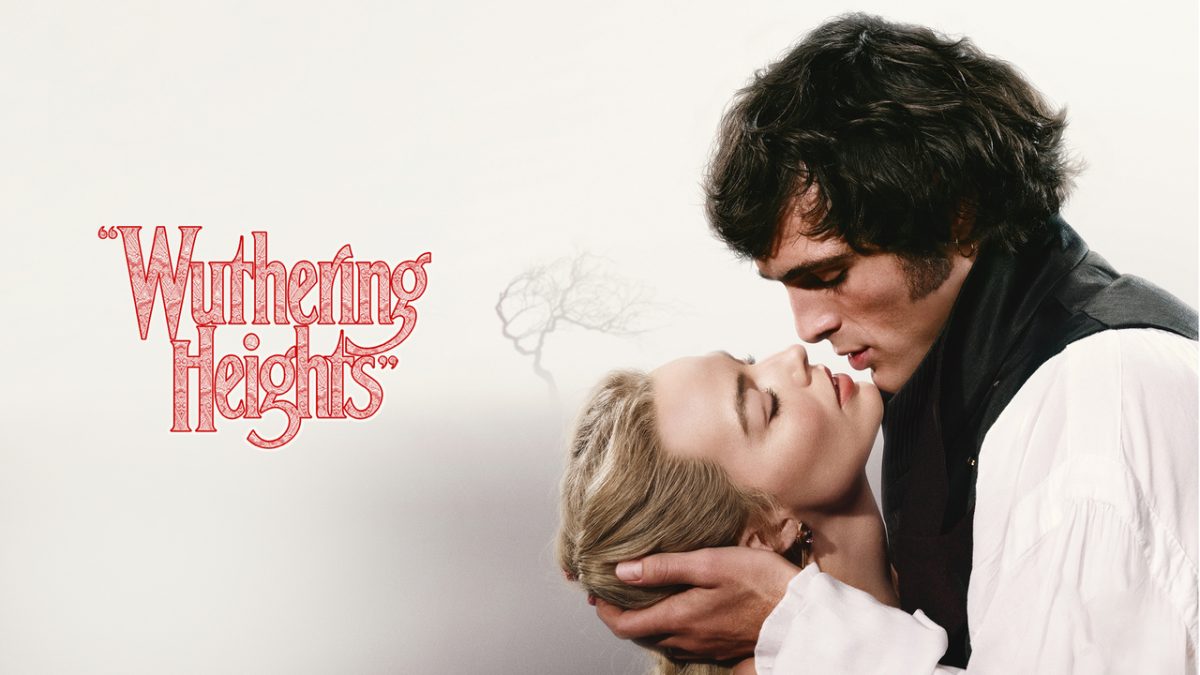 Movie poster featuring Margot Robbie as Cathy and Jacob Elordi as Heathcliff.