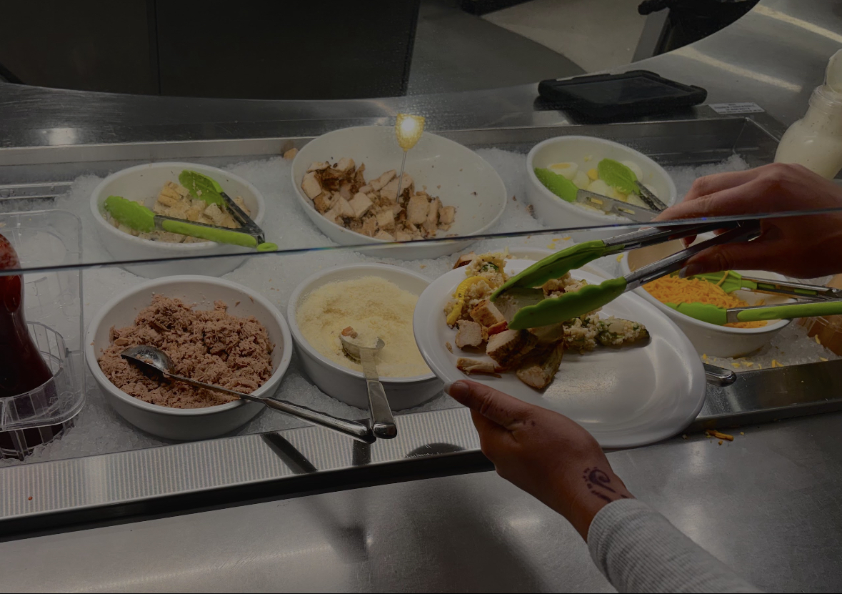 The dining hall salad station provides ample options to jazz up your plate.