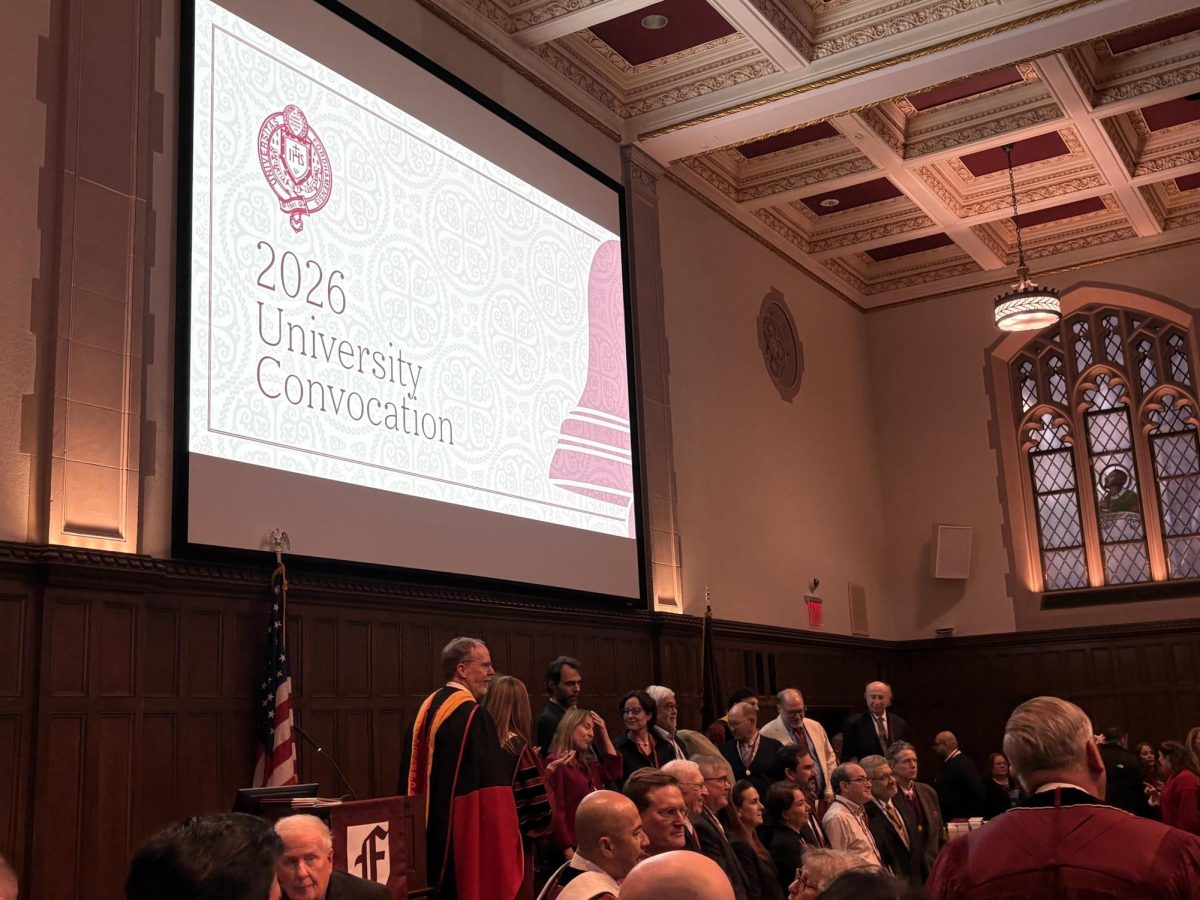 Fordham University President Tania Tetlow attended the event.