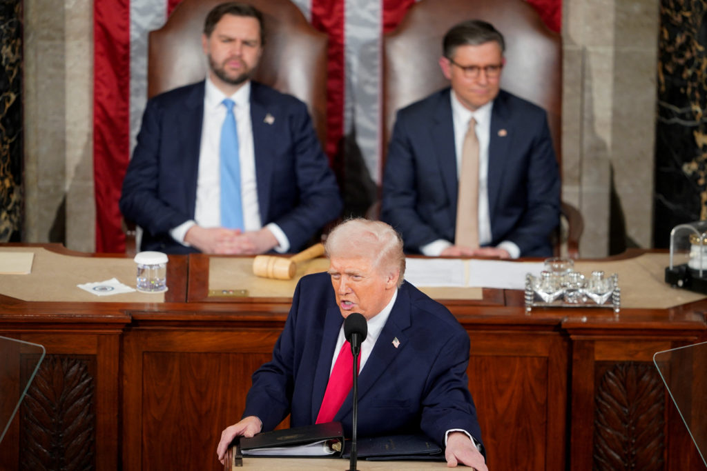 President Trump delivers the State of the Union address in the House Chamber of the U.S. Capitol in Washington, D.C.