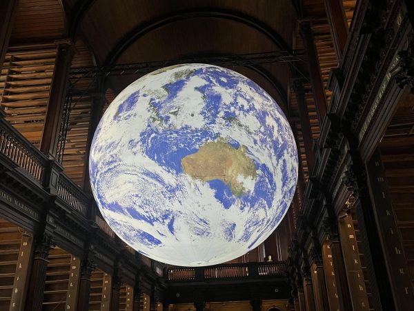 Model of the Earth inside of Trinity College’s Long Room.